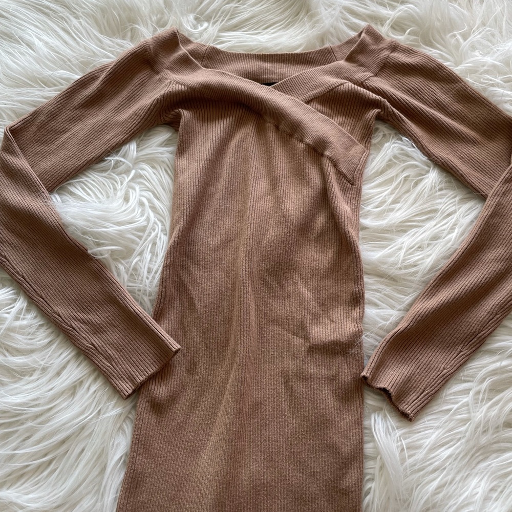 Forever 21 brown bodycon maxi dress